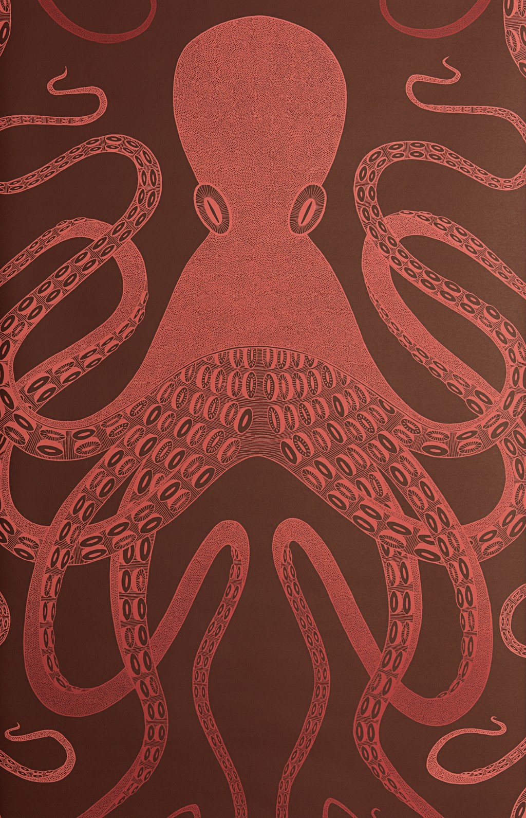 Ombre Octopus Coral/Umber